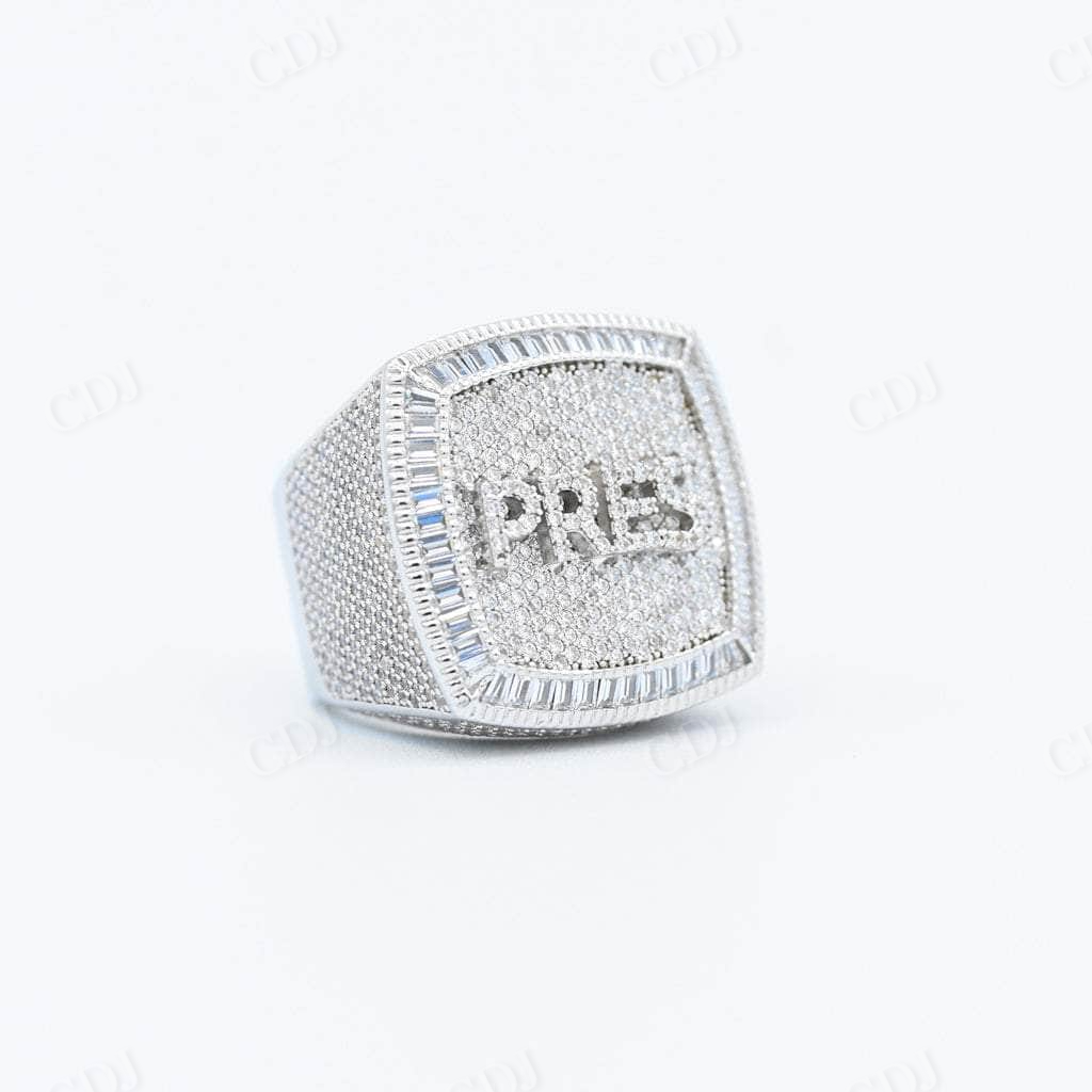 Customize Name Round Diamond Hip Hop Ring  customdiamjewel   
