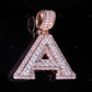 1.5" 1.55 CTW 10K Gold Natural Diamond Initial A Letter Pendant CustomDiamJewel