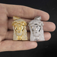 Custom Gold Plated Crystal Jesus Face Pendant hip hop jewelry CustomDiamJewel
