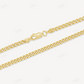 Classic Plain Gold Plated Cuban Link Chain For Men's  customdiamjewel   