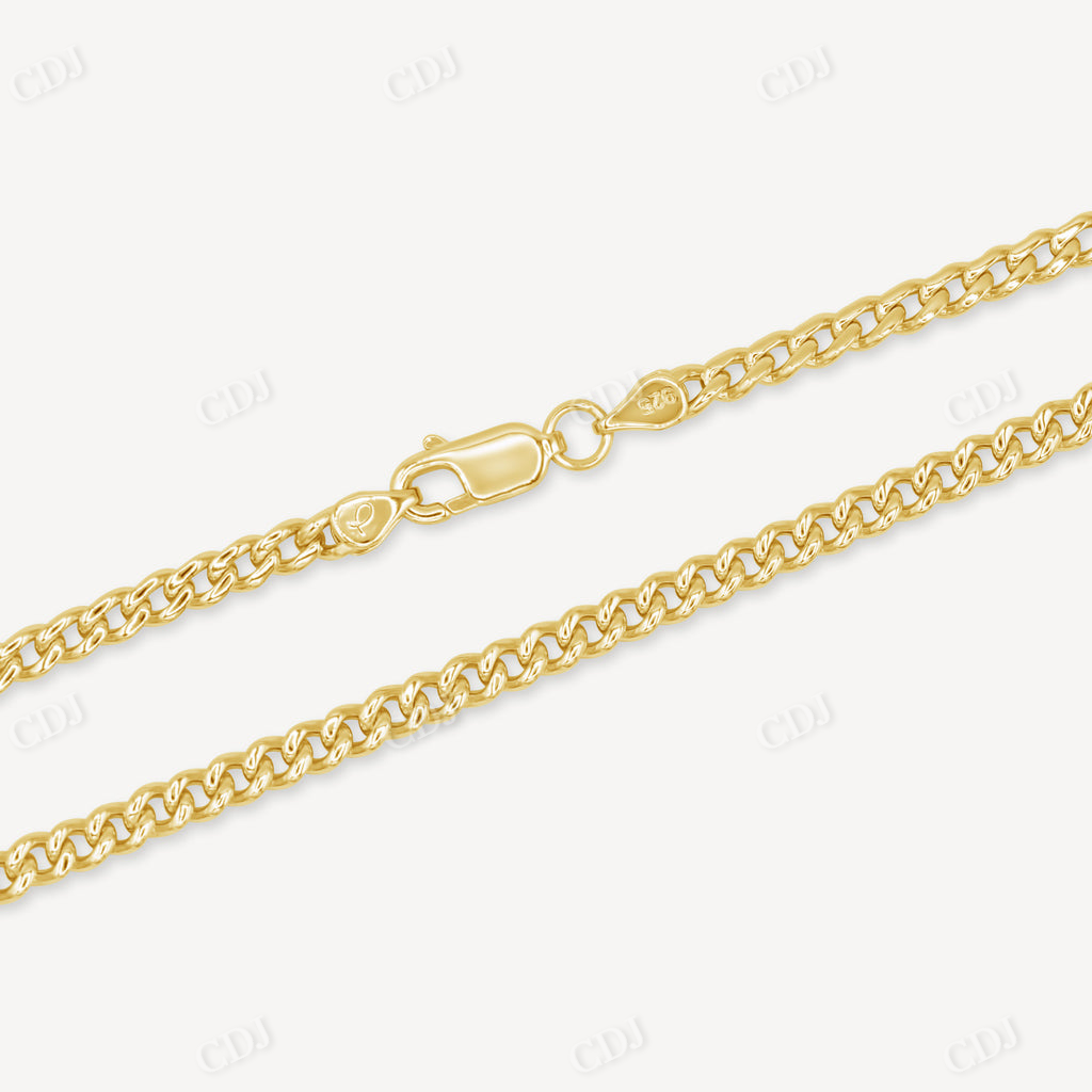 Classic 3MM Plain Cuban Chain For Men's  customdiamjewel   