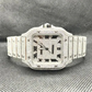 36MM Moissanite Diamond Automatic Cartier Santos Watch customdiamjewel
