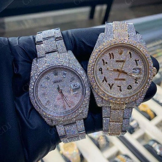 Hip Hop Stainless Steel Rolex Wrist Watch
