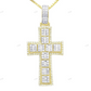 Small Iced Out Cross Charm Pendant hip hop jewelry CustomDiamJewel