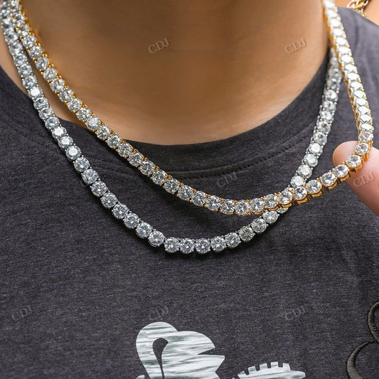 5MM Round Diamond Tennis Chain hip hop jewelry CustomDiamJewel