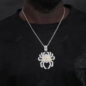 Iced Out Arachnid Pendant With VVS1 Moissanite hip hop jewelry CustomDiamJewel