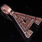 1.5" 1.55 CTW 10K Gold Natural Diamond Initial A Letter Pendant CustomDiamJewel