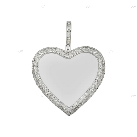 Heart Designed Moissanite Memory Pendant hip hop jewelry customdiamjewel