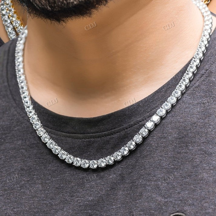 5MM Round Diamond Tennis Chain hip hop jewelry CustomDiamJewel