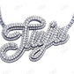 Custom Name Pendant 925 Silver Moissanite Diamond hip hop jewelry CustomDiamJewel