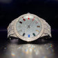 Roman Dial Hip Hop VVS Lab Diamond Studded Rolex Wrist Watch customdiamjewel