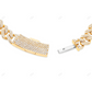 VVS Moissanite 18k Yellow Gold Plated Cuban Chain For Mens CustomDiamJewel