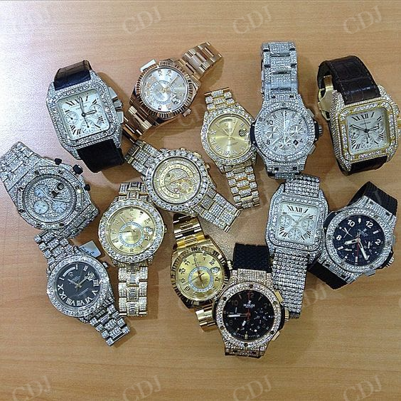 Customized Iced Out Red Arabic Dial AP Watch customdiamjewel