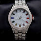 Roman Dial Hip Hop VVS Lab Diamond Studded Rolex Wrist Watch customdiamjewel