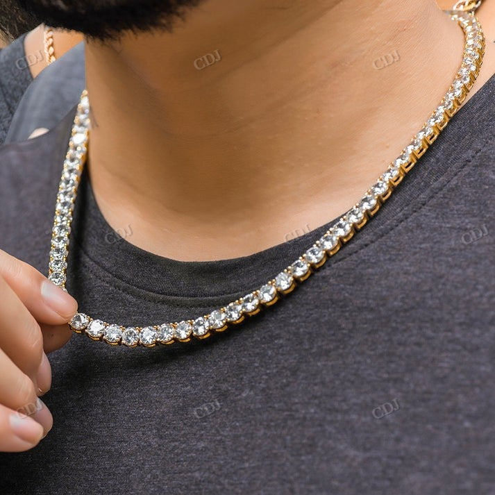 5MM Round Diamond Tennis Chain hip hop jewelry CustomDiamJewel