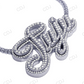 Custom Name Pendant 925 Silver Moissanite Diamond hip hop jewelry CustomDiamJewel
