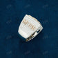Solid Yellow Gold Iced Out Hip Hop Ring For Men hip hop jewelry customdiamjewel   