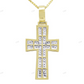 Small Iced Out Cross Charm Pendant hip hop jewelry CustomDiamJewel