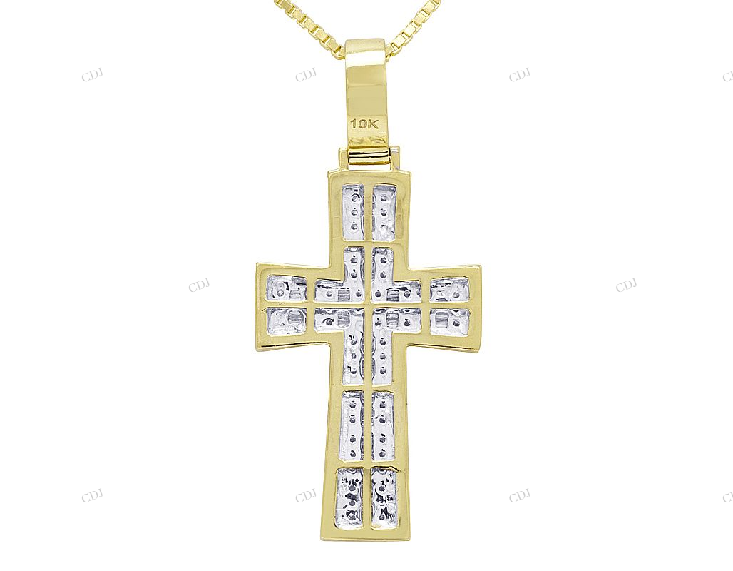 Small Iced Out Cross Charm Pendant hip hop jewelry CustomDiamJewel