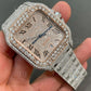Bust Down Hip Hop Cartier Watch Luxury Customized Automatic Diamond Watch customdiamjewel