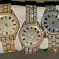 Roman Dial Hip Hop VVS Lab Diamond Studded Rolex Wrist Watch customdiamjewel