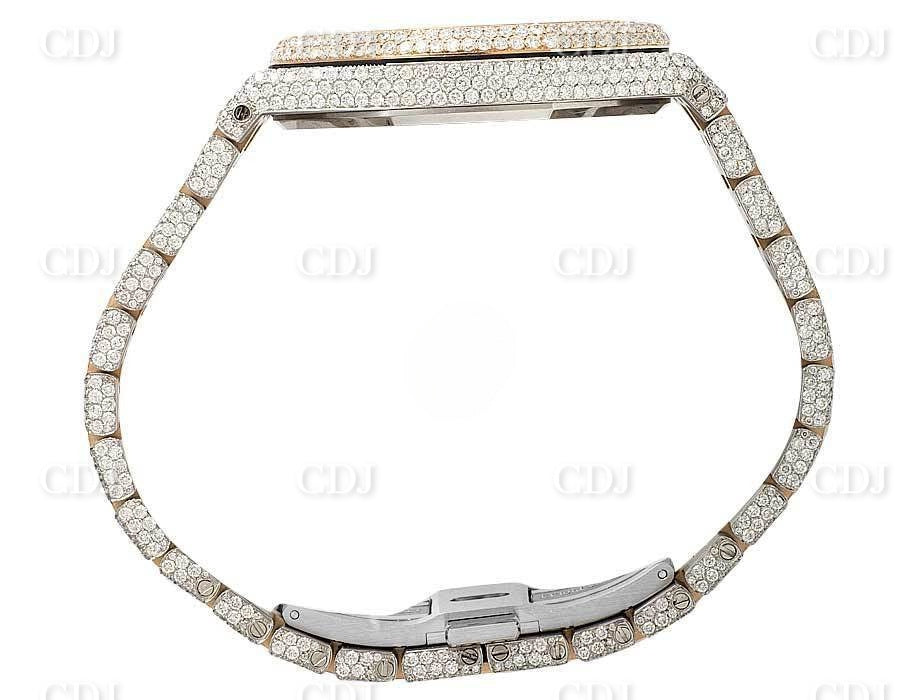 41mm Two Tone Hip Hop Diamond Watch For Men customdiamjewel