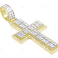 Small Iced Out Cross Charm Pendant hip hop jewelry CustomDiamJewel