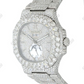 Full White Chrono Set Lab Grown Diamond Watch For Men's customdiamjewel