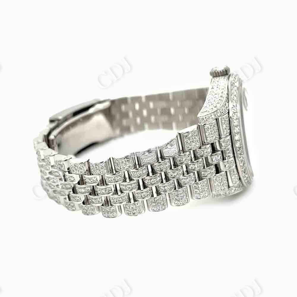 Blue Dial Rolex Custom Hip Hop Watch customdiamjewel