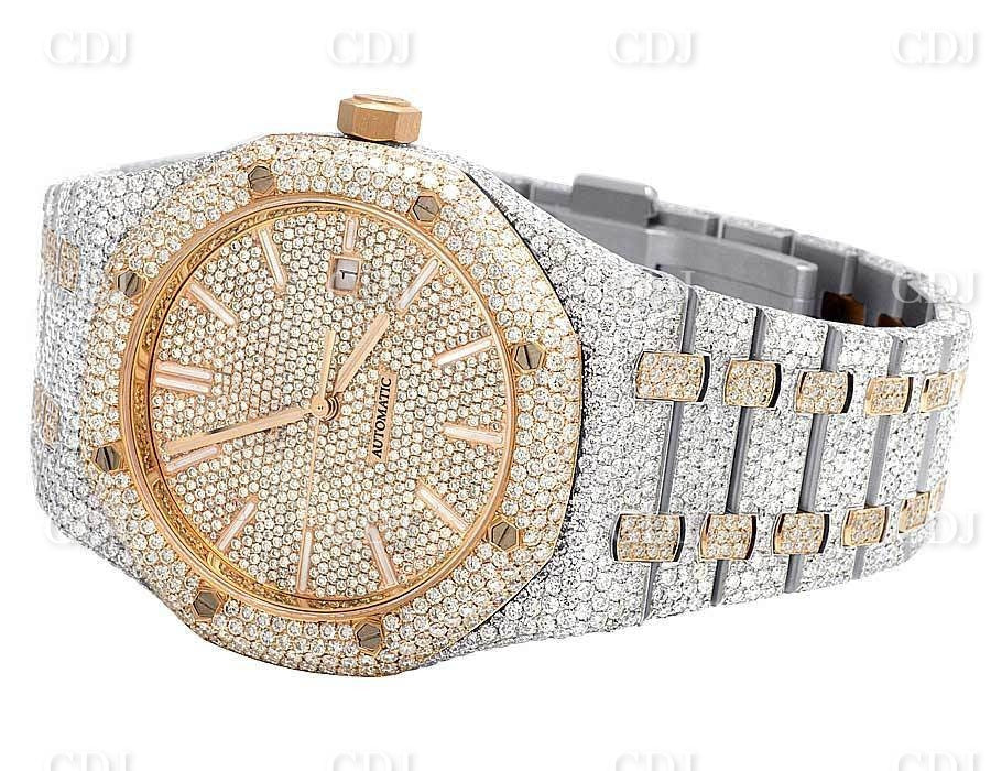41mm Two Tone Hip Hop Diamond Watch For Men customdiamjewel