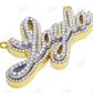 Custom Name Pendant 925 Silver Moissanite Diamond hip hop jewelry CustomDiamJewel