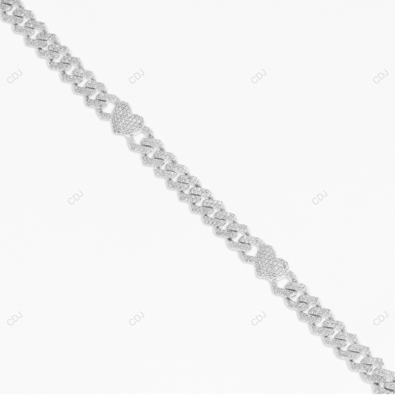 VVS Moissanite 18k Yellow Gold Plated Cuban Chain For Mens CustomDiamJewel