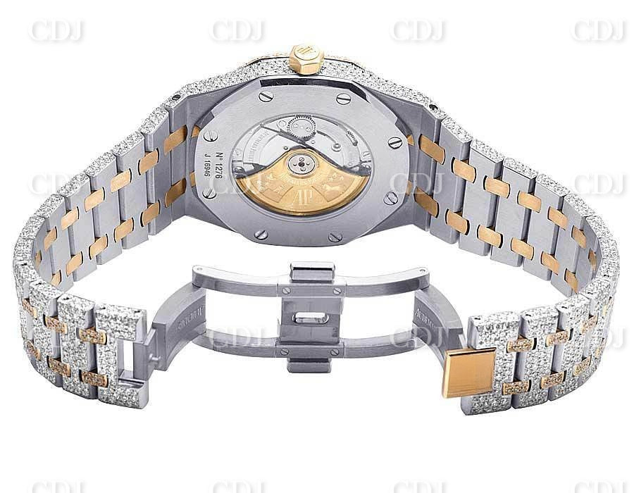 41mm Two Tone Hip Hop Diamond Watch For Men customdiamjewel