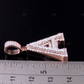 1.5" 1.55 CTW 10K Gold Natural Diamond Initial A Letter Pendant CustomDiamJewel