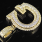 1.5" 1.75 CTW 18k Two Tone Gold Diamond 'G' Initial Letter Pendant CustomDiamJewel
