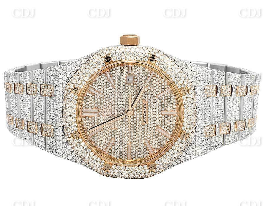 41mm Two Tone Hip Hop Diamond Watch For Men customdiamjewel
