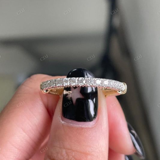 Lab Grown Diamond Two Tone Wedding Band
