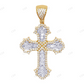 Lab Grown Diamond 14K Yellow Gold Designer Cross Pendant Hip Hop Pendent CustomDiamJewel