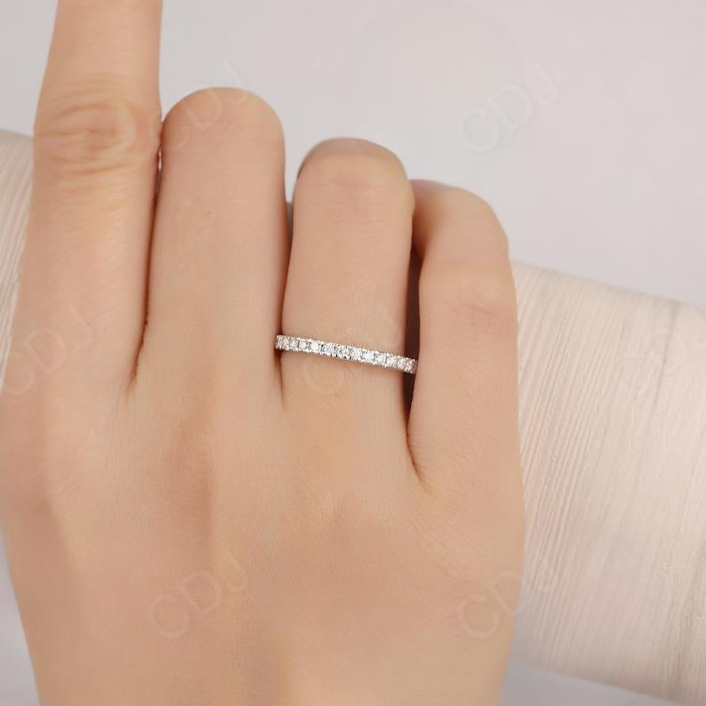0.41CTW Round Cut Natural Diamond 3/4 Eternity Wedding Band  customdiamjewel   