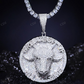 Iced Out Moissanite Bull Head Pendant hip hop jewelry CustomDiamJewel