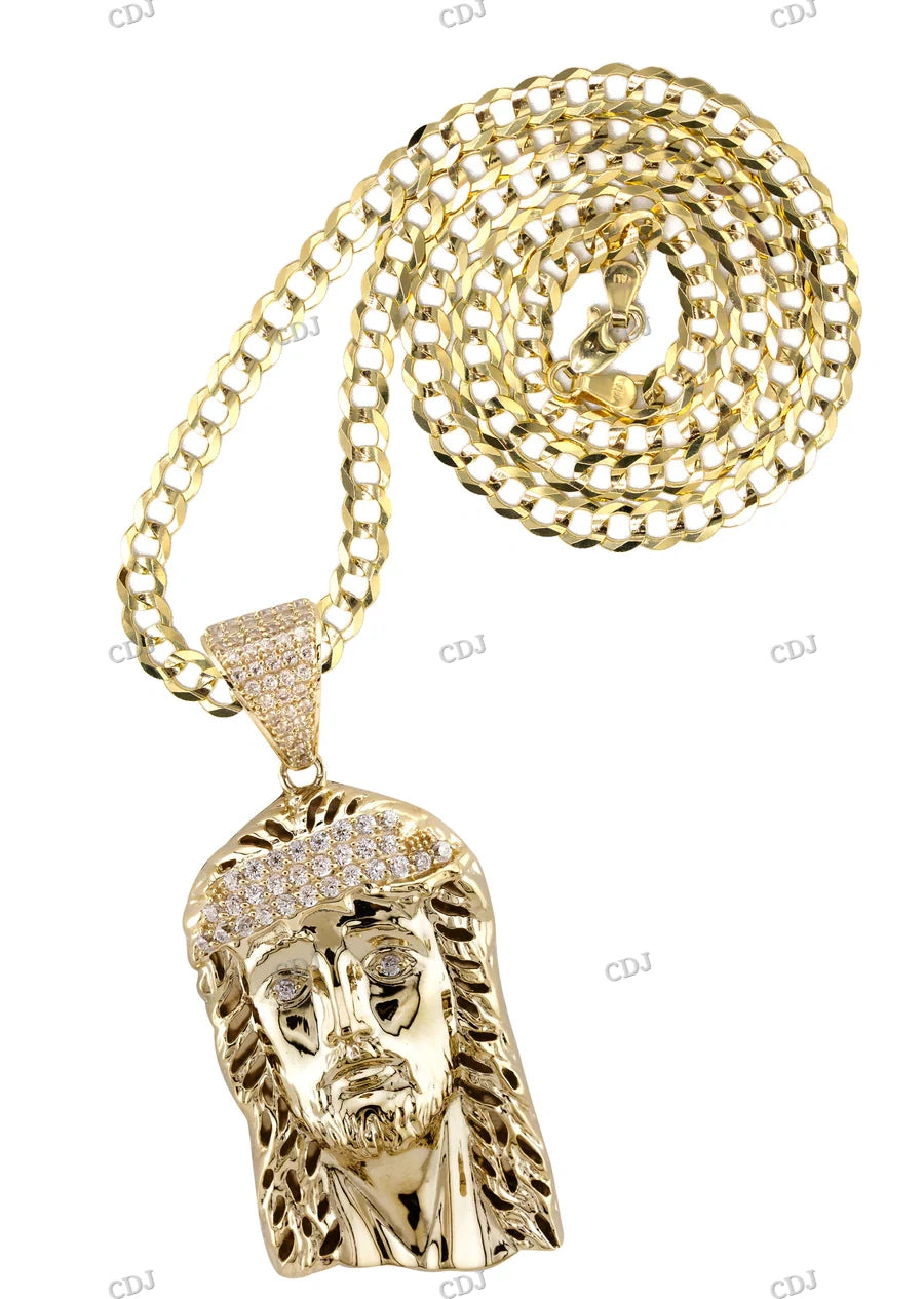S925 Sterling Silver Custom Jesus Pendant hip hop jewelry CustomDiamJewel