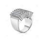 Custom Sterling Silver Moissanite Hip Hop Ring hip hop jewelry customdiamjewel