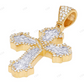 Lab Grown Diamond 14K Yellow Gold Designer Cross Pendant Hip Hop Pendent CustomDiamJewel