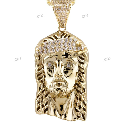 S925 Sterling Silver Custom Jesus Pendant hip hop jewelry CustomDiamJewel