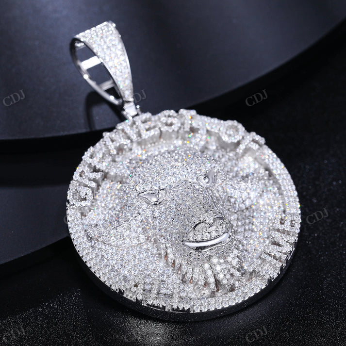 Iced Out Moissanite Bull Head Pendant hip hop jewelry CustomDiamJewel