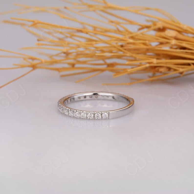 0.41CTW Round Cut Natural Diamond 3/4 Eternity Wedding Band  customdiamjewel   