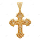 Lab Grown Diamond 14K Yellow Gold Designer Cross Pendant Hip Hop Pendent CustomDiamJewel