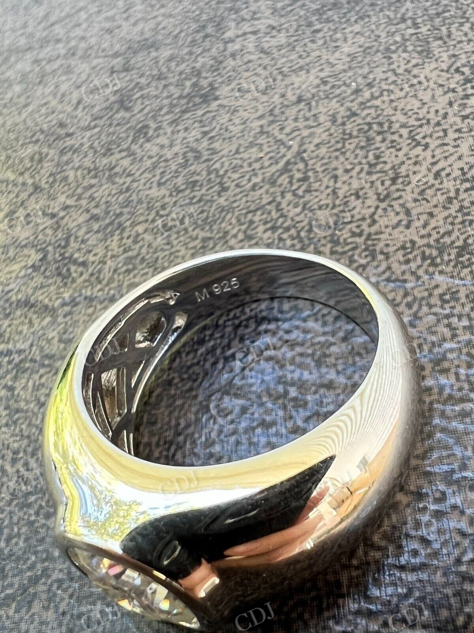 Big Moissanite Solitaire Men's Engagement Ring  customdiamjewel   