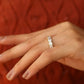 Asscher Cut Bezel Set Natural Diamond Wedding Band  customdiamjewel   