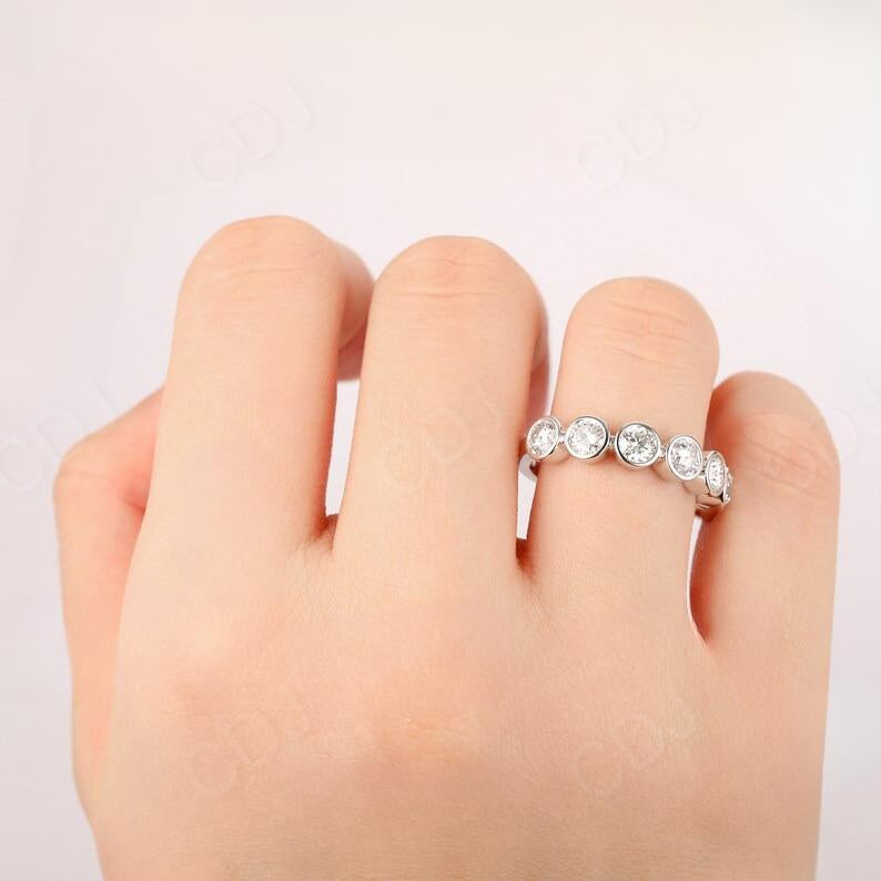 2.03CTW Bezel Set Round Cut Earth mine Diamond Wedding Band  customdiamjewel   